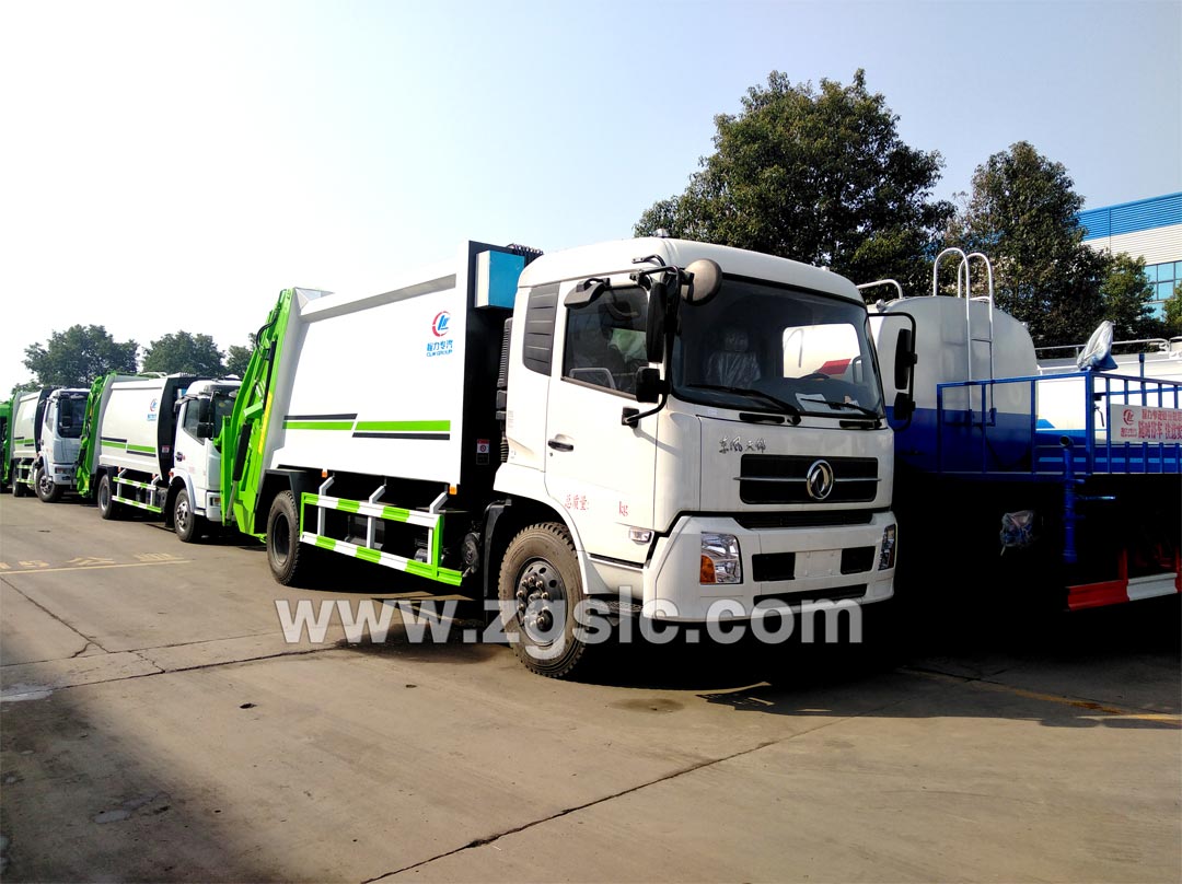 東風天錦壓縮垃圾車_壓縮垃圾車多少錢一輛？