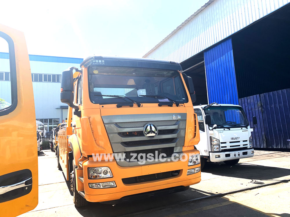 重汽豪瀚聯體一拖一清障車_重汽豪瀚聯體一拖一清障車整車優惠促銷