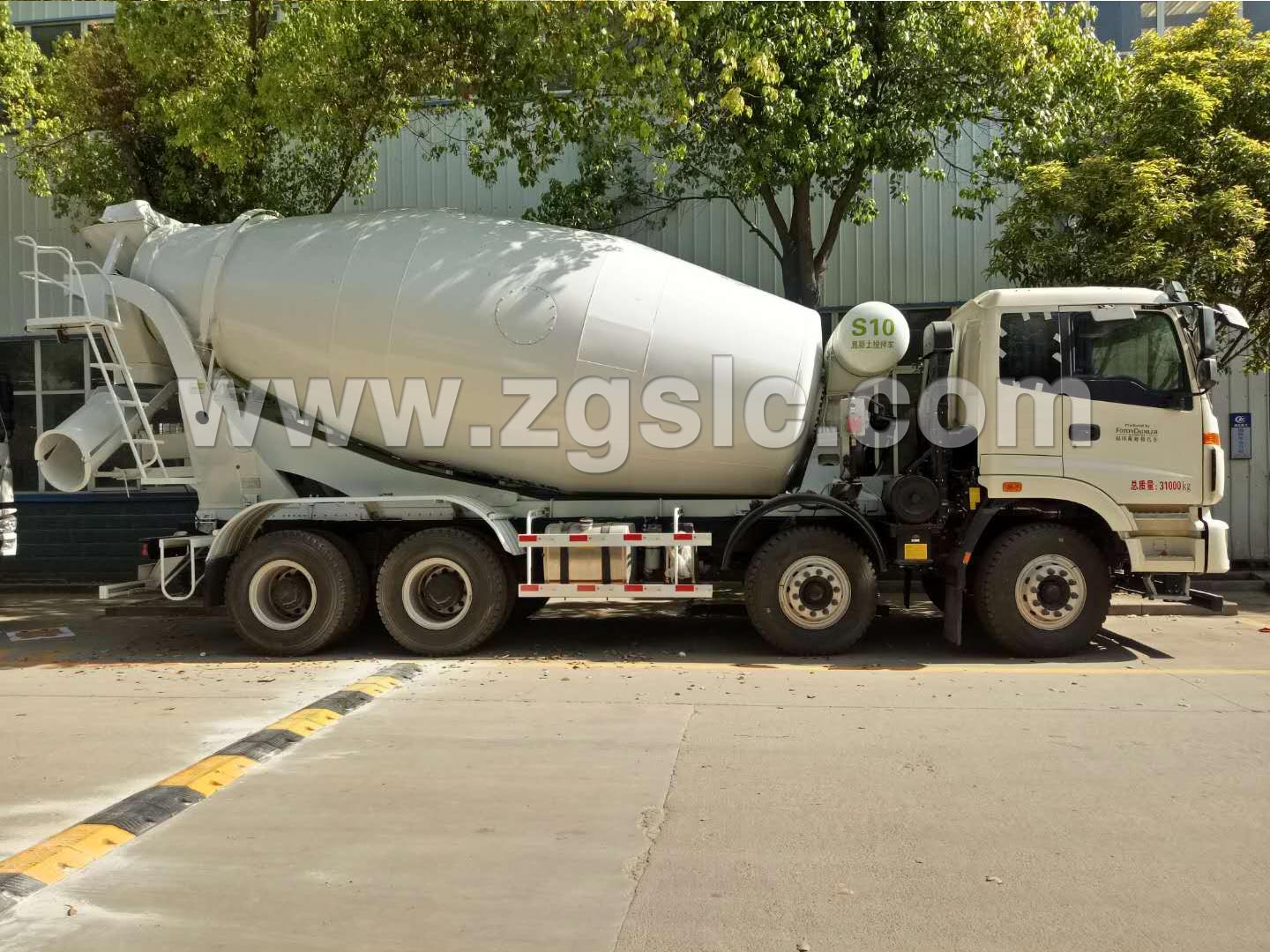 程力福田混凝土攪拌運輸車外觀側面圖-廠家價格