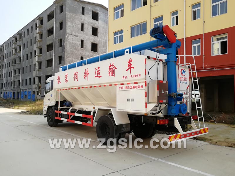 湖北程力集團東風天錦散裝飼料運輸車